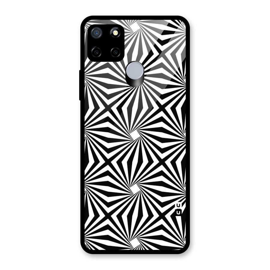 Monochromatic Swirls Glass Back Case for Realme C12