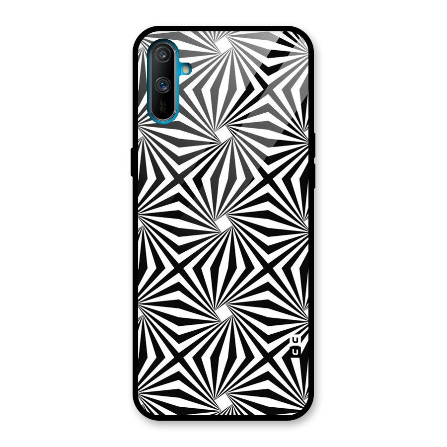 Monochromatic Swirls Glass Back Case for Realme C3