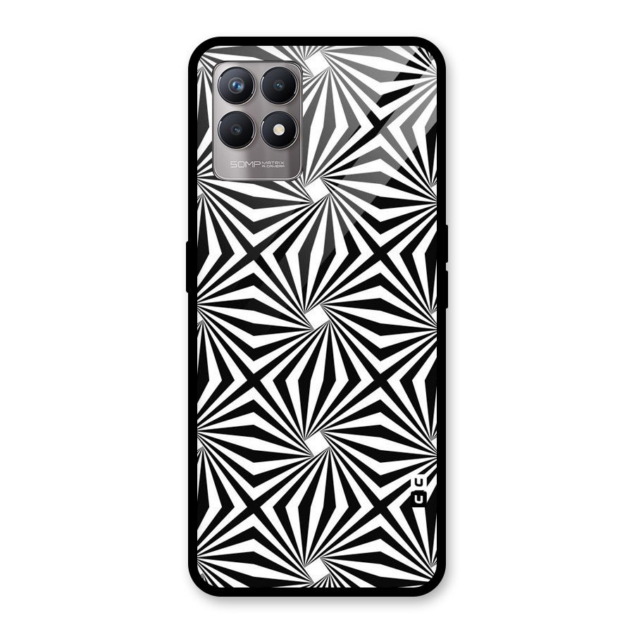 Monochromatic Swirls Glass Back Case for Realme Narzo 50
