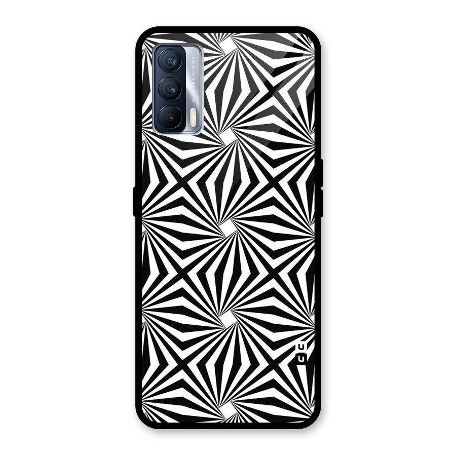 Monochromatic Swirls Glass Back Case for Realme X7
