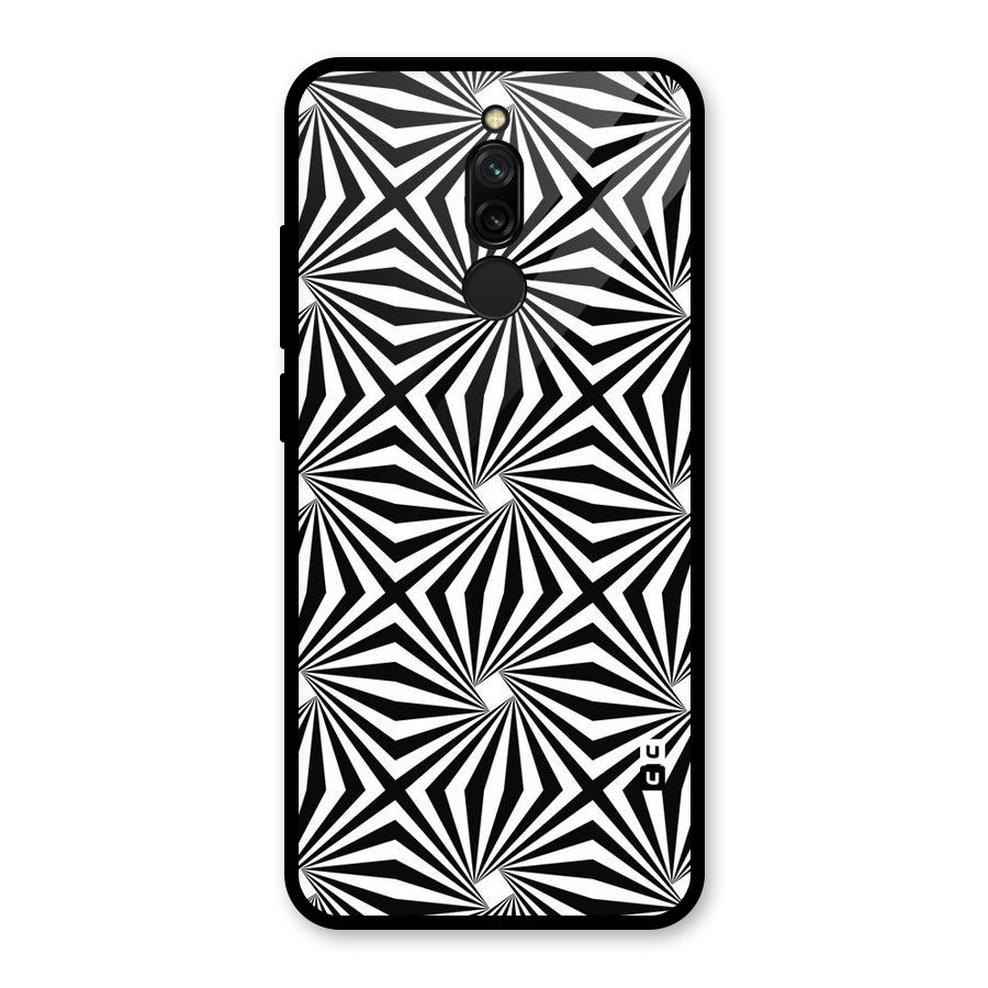 Monochromatic Swirls Glass Back Case for Redmi 8