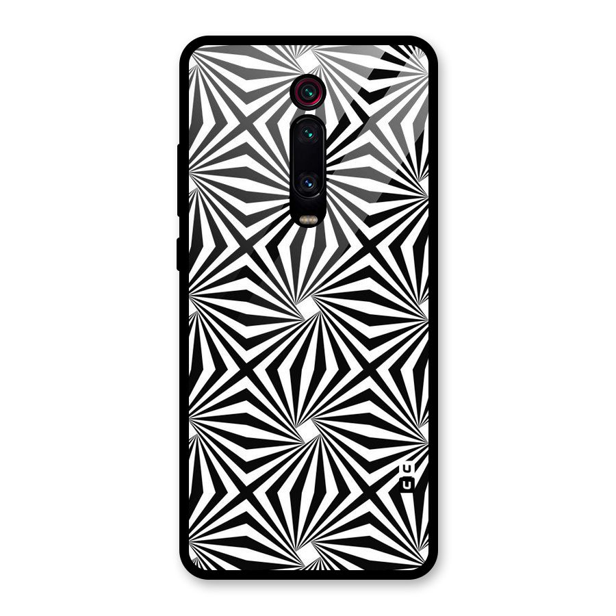 Monochromatic Swirls Glass Back Case for Redmi K20
