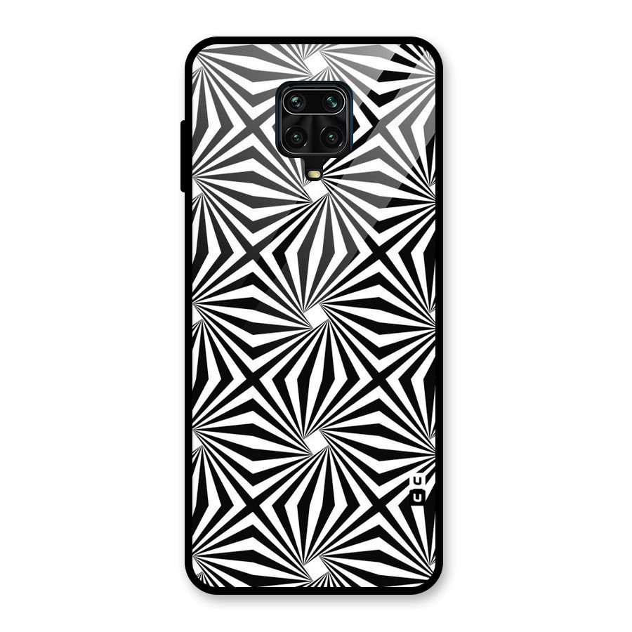 Monochromatic Swirls Glass Back Case for Redmi Note 10 Lite