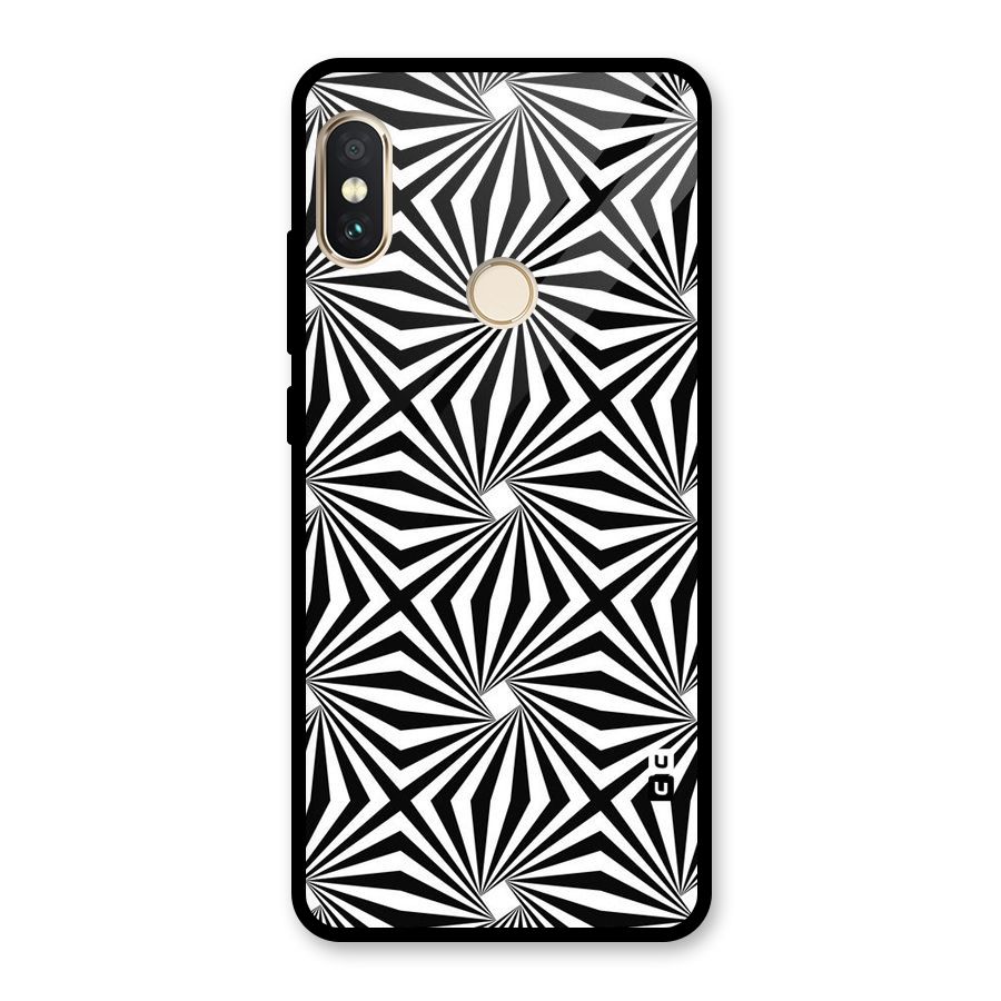 Monochromatic Swirls Glass Back Case for Redmi Note 5 Pro