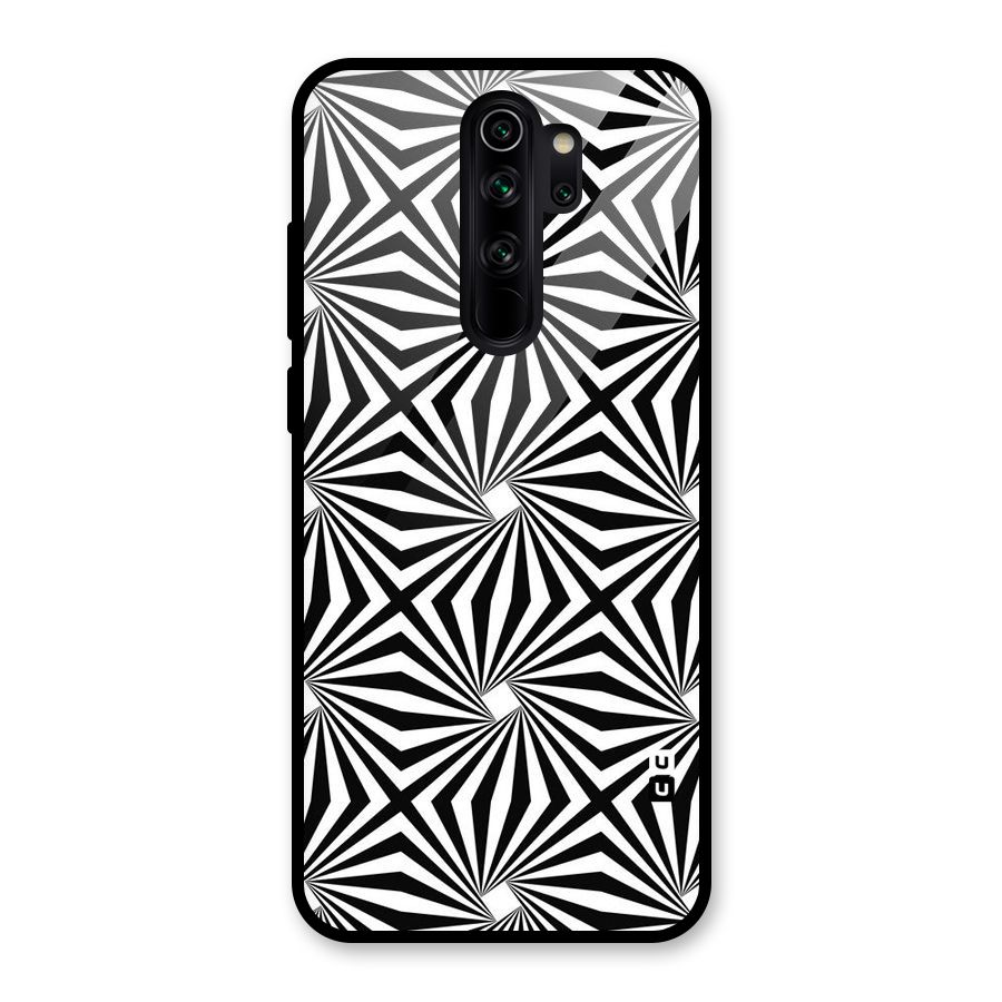 Monochromatic Swirls Glass Back Case for Redmi Note 8 Pro
