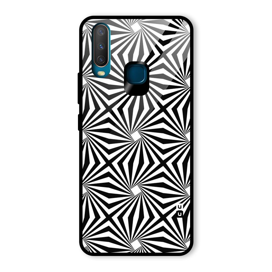Monochromatic Swirls Glass Back Case for Vivo U10