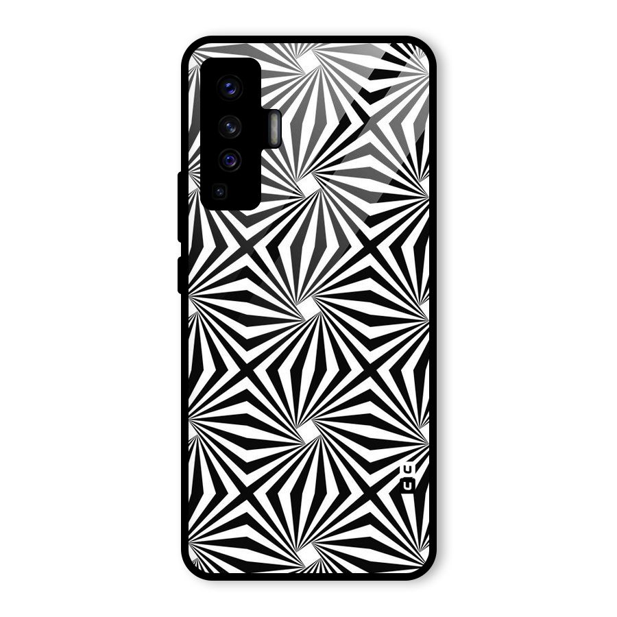 Monochromatic Swirls Glass Back Case for Vivo X50
