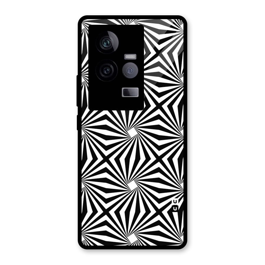 Monochromatic Swirls Glass Back Case for Vivo iQOO 11 5G