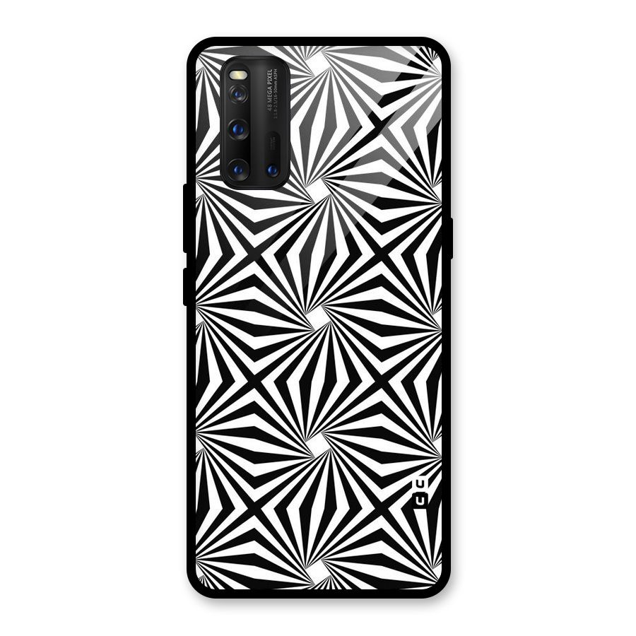 Monochromatic Swirls Glass Back Case for Vivo iQOO 3