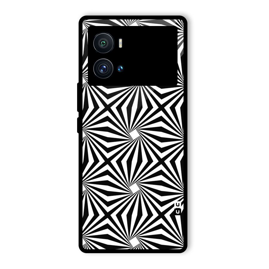 Monochromatic Swirls Glass Back Case for Vivo iQOO 9 Pro
