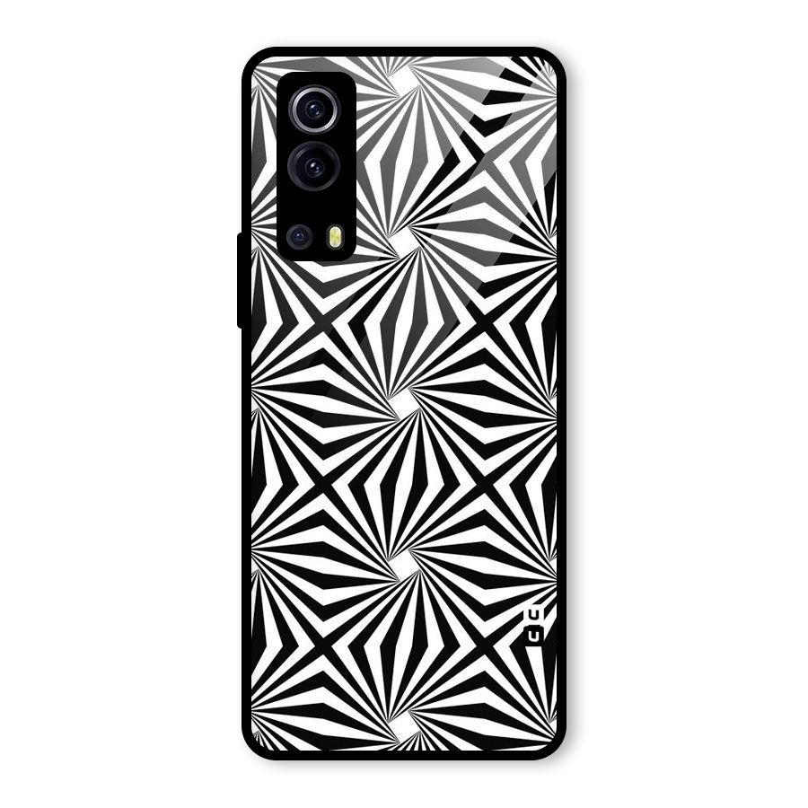 Monochromatic Swirls Glass Back Case for Vivo iQOO Z3