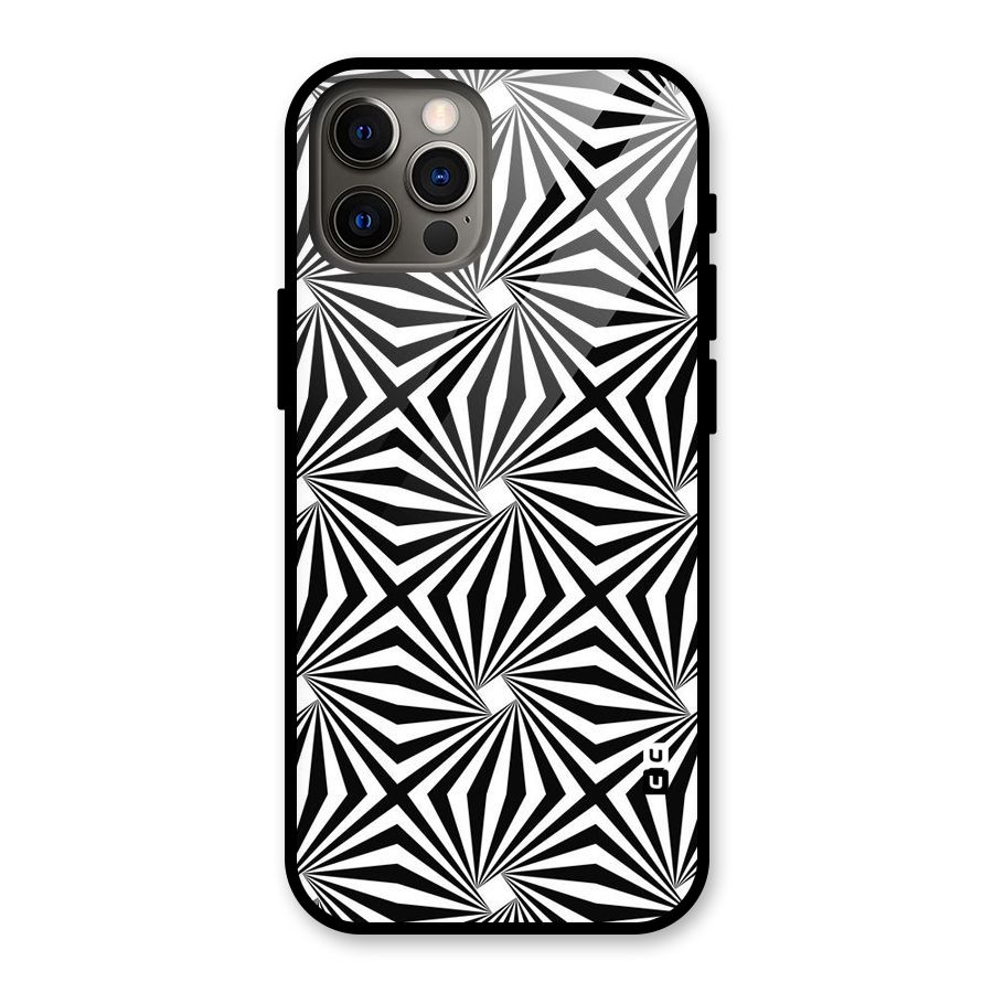 Monochromatic Swirls Glass Back Case for iPhone 12 Pro