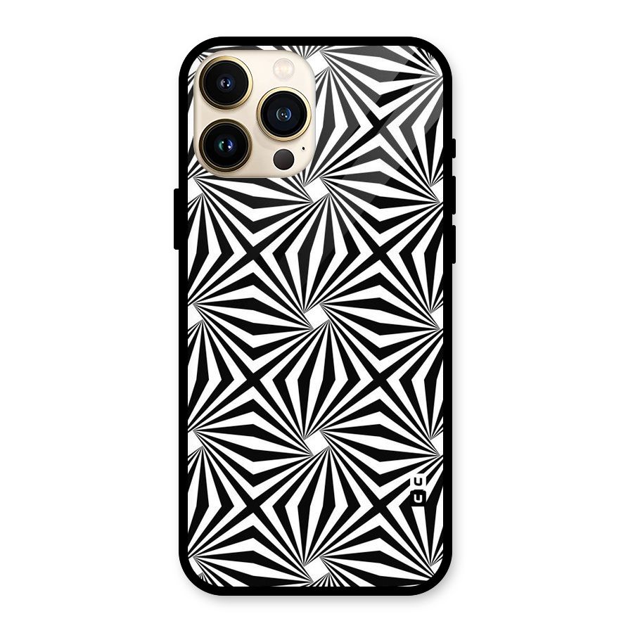 Monochromatic Swirls Glass Back Case for iPhone 13 Pro Max
