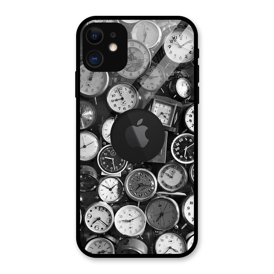 Monochrome Collection Glass Back Case for iPhone 11 Logo Cut