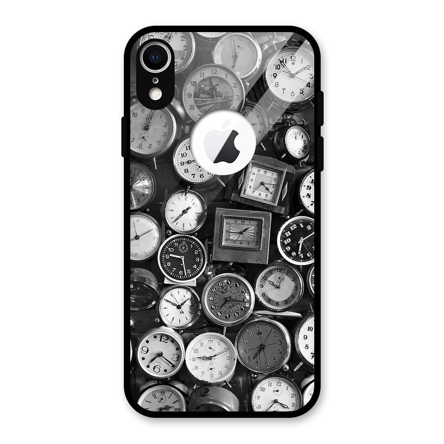 Monochrome Collection Glass Back Case for iPhone XR Logo Cut