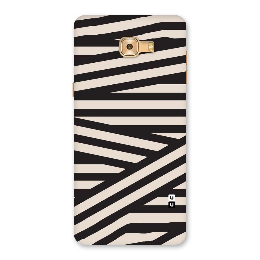 Monochrome Lines Back Case for Galaxy C9 Pro