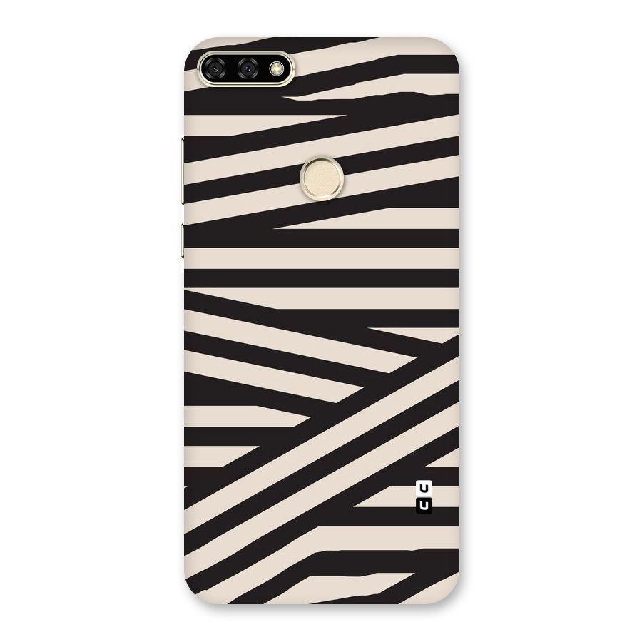 Monochrome Lines Back Case for Honor 7A