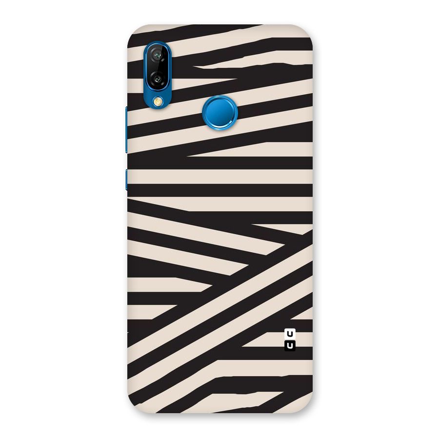 Monochrome Lines Back Case for Huawei P20 Lite