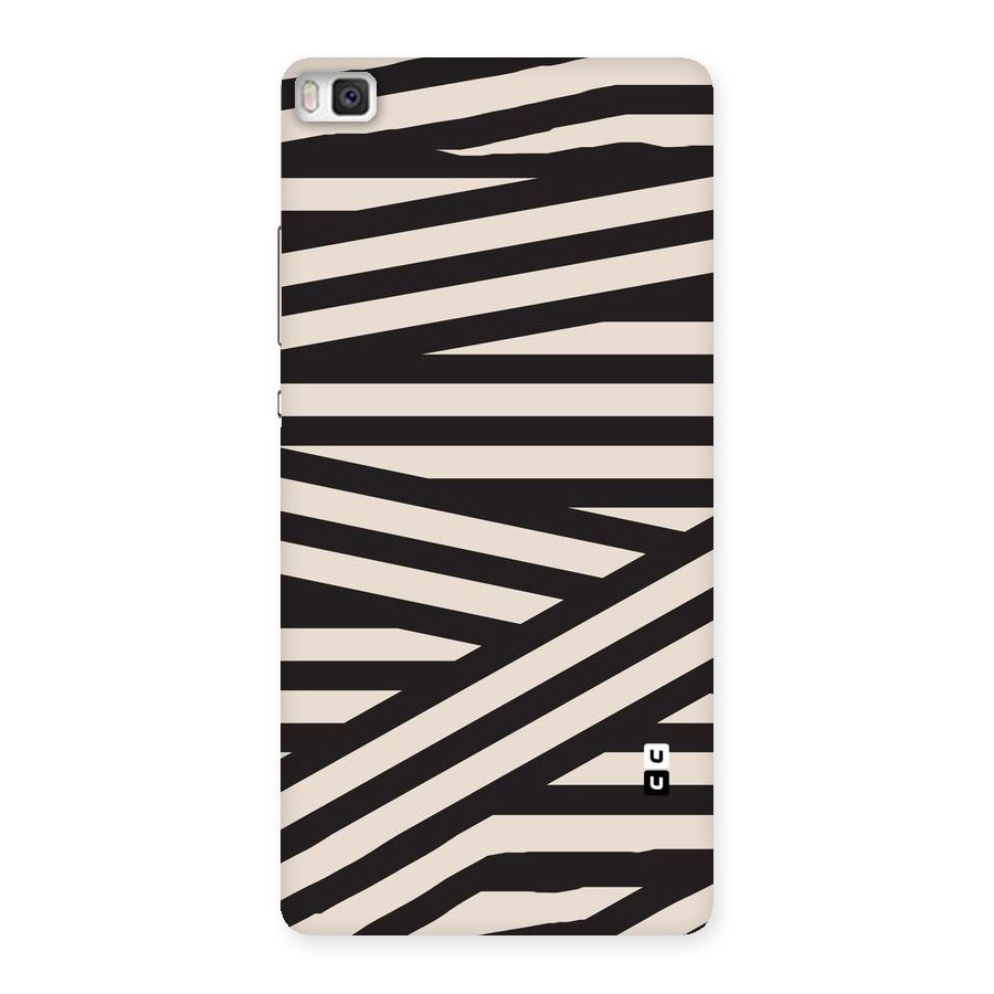 Monochrome Lines Back Case for Huawei P8