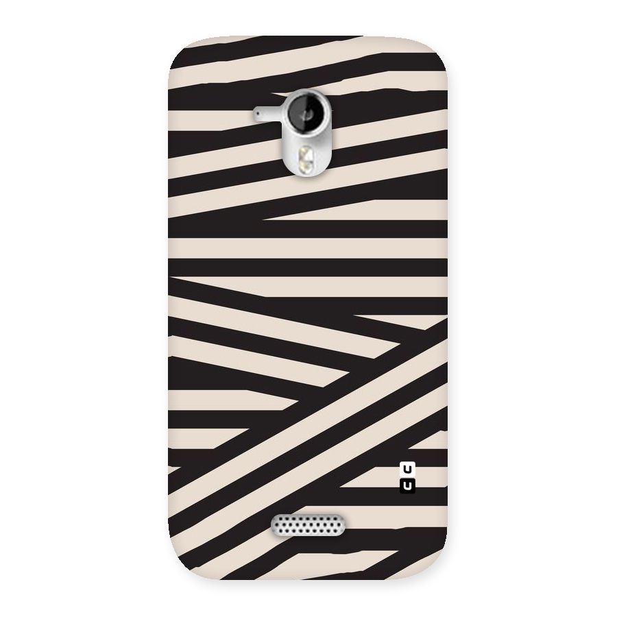 Monochrome Lines Back Case for Micromax Canvas HD A116