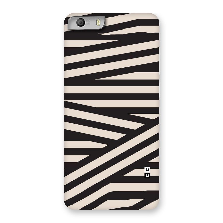 Monochrome Lines Back Case for Micromax Canvas Knight 2