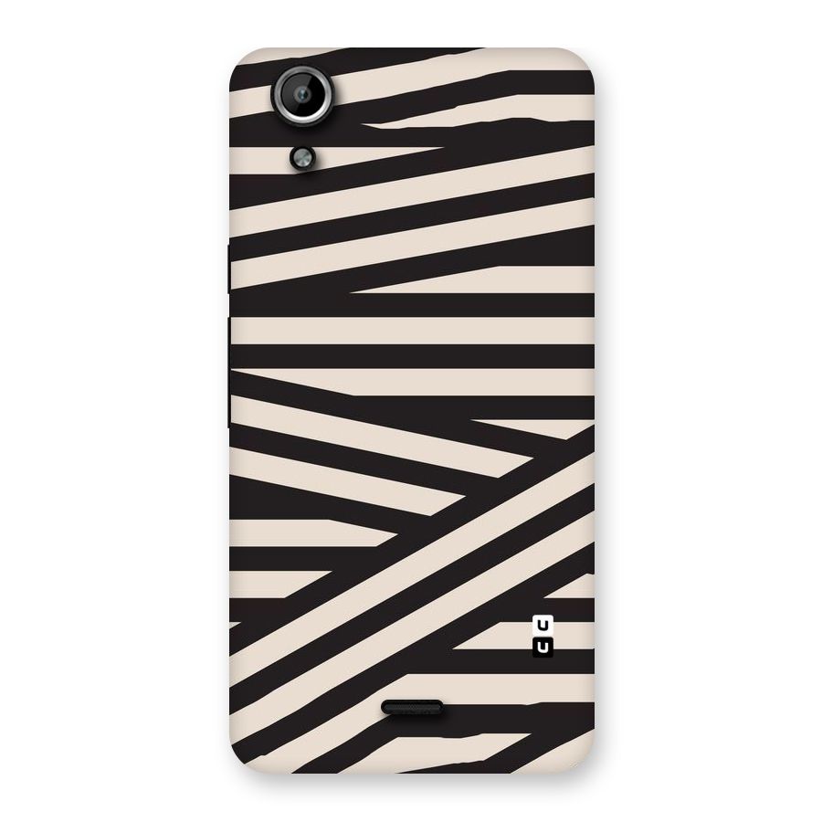 Monochrome Lines Back Case for Micromax Canvas Selfie Lens Q345