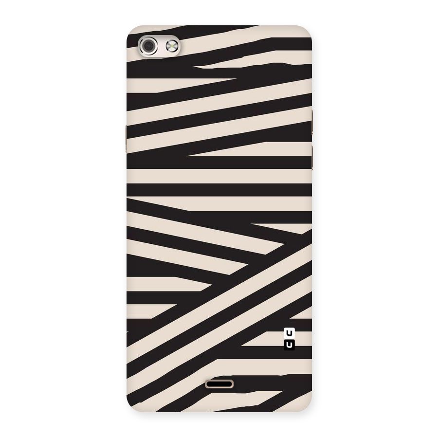 Monochrome Lines Back Case for Micromax Canvas Silver 5