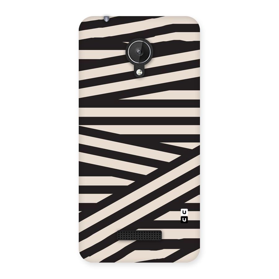 Monochrome Lines Back Case for Micromax Canvas Spark Q380