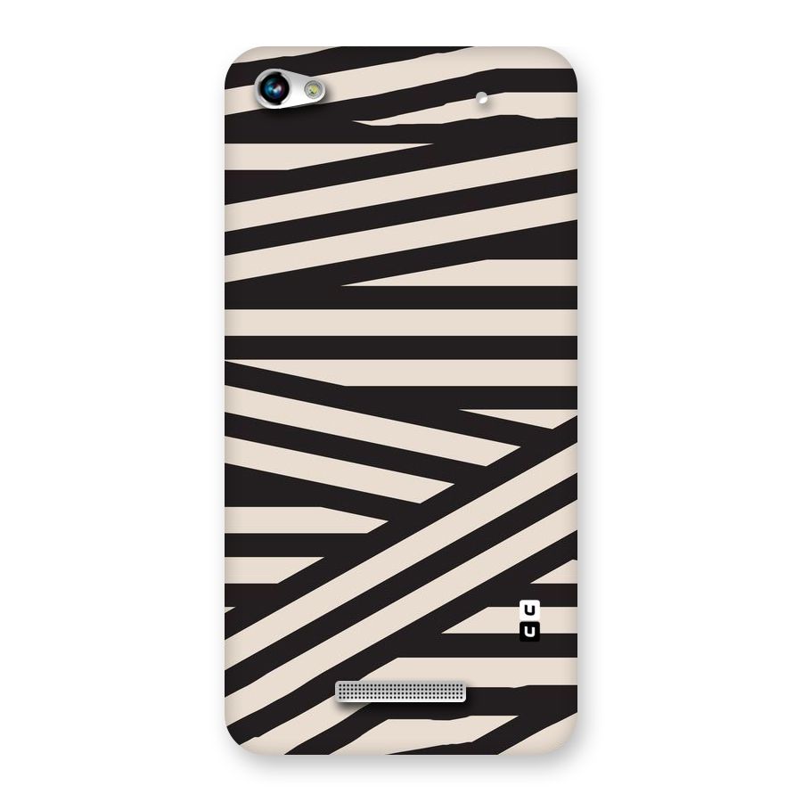 Monochrome Lines Back Case for Micromax Hue 2