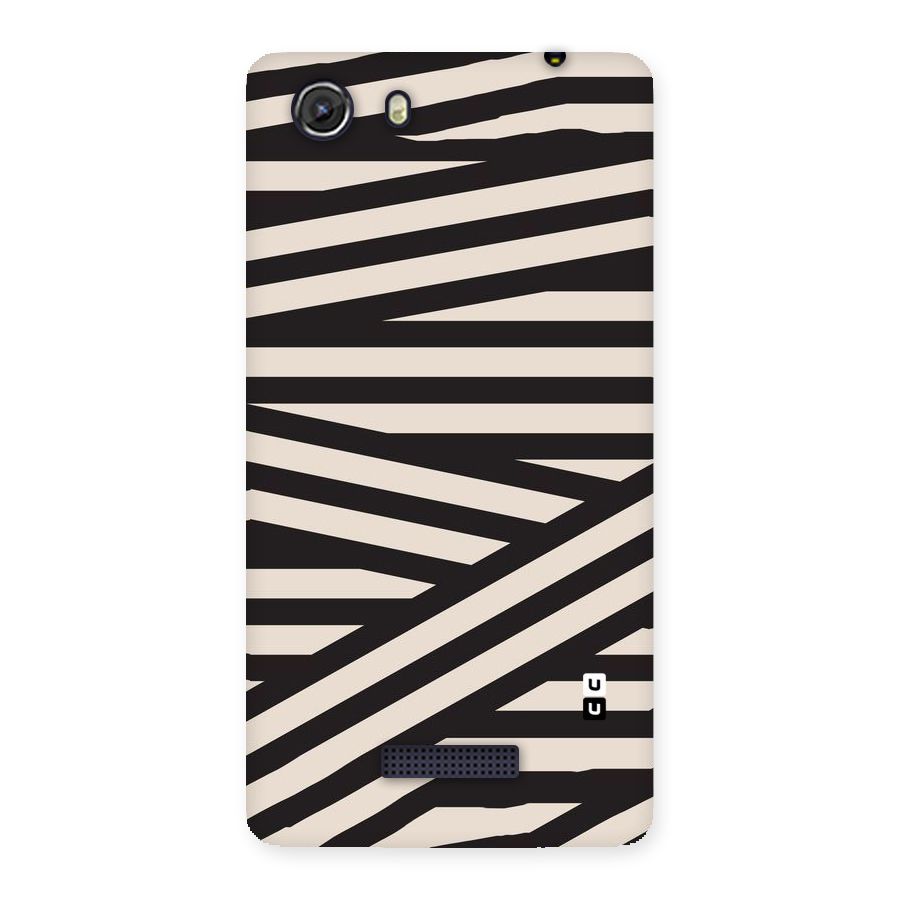 Monochrome Lines Back Case for Micromax Unite 3