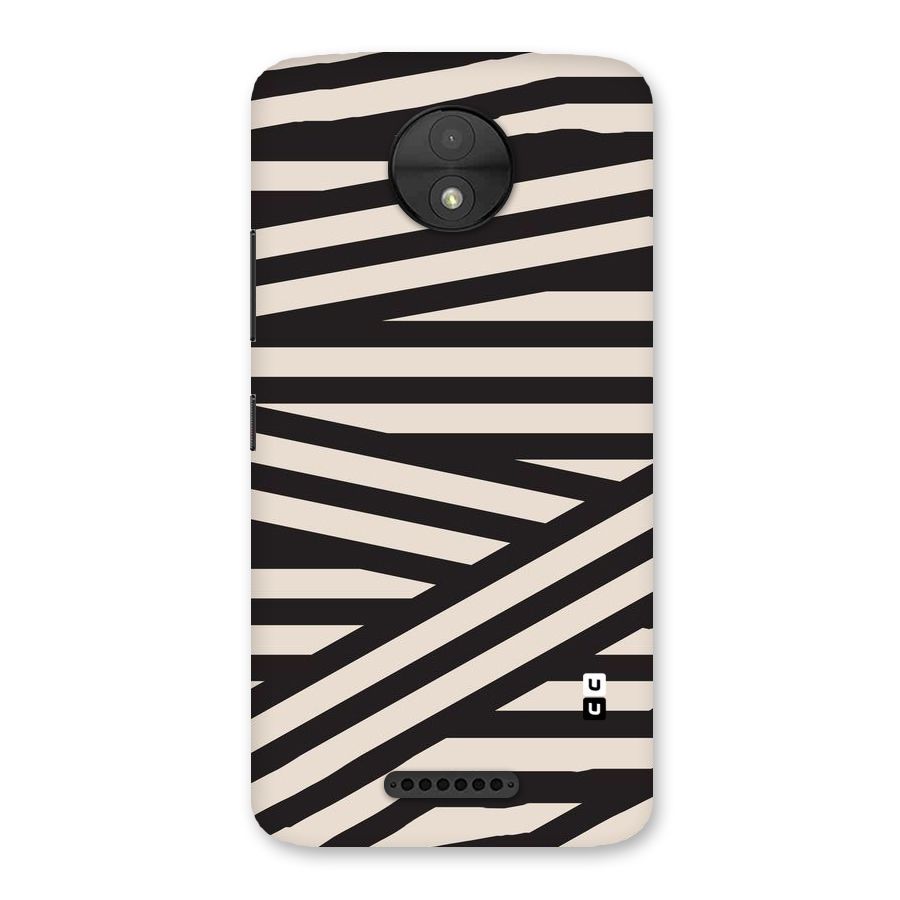 Monochrome Lines Back Case for Moto C