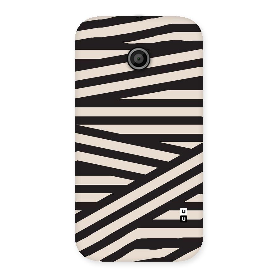 Monochrome Lines Back Case for Moto E