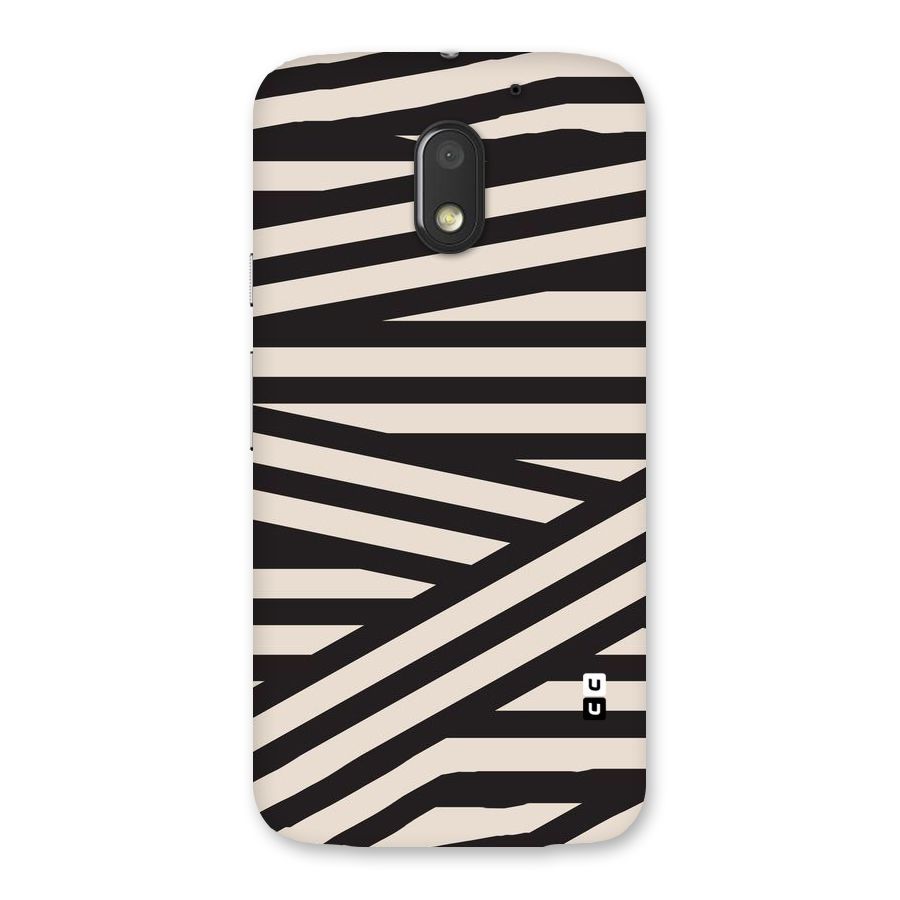 Monochrome Lines Back Case for Moto E3 Power