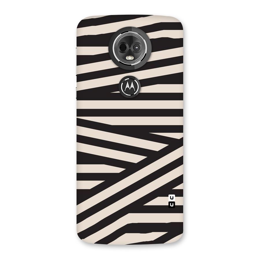 Monochrome Lines Back Case for Moto E5 Plus