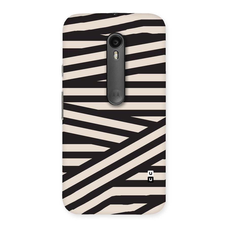 Monochrome Lines Back Case for Moto G3