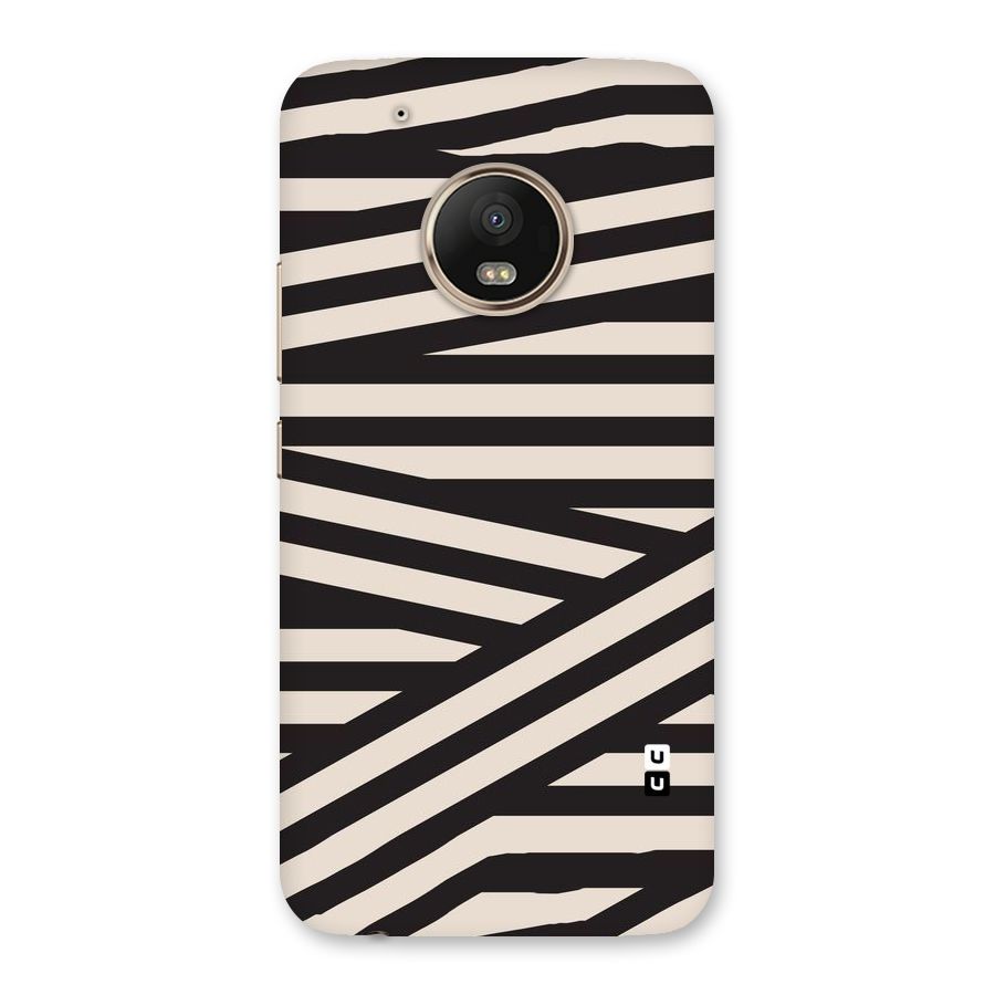 Monochrome Lines Back Case for Moto G5 Plus