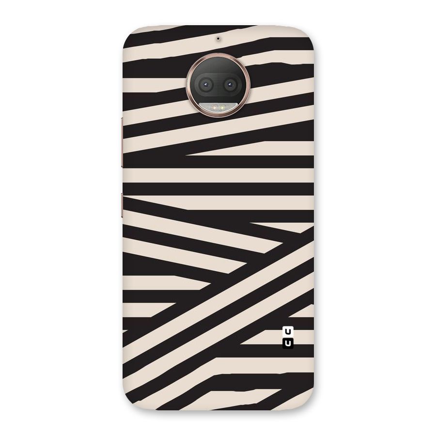 Monochrome Lines Back Case for Moto G5s Plus
