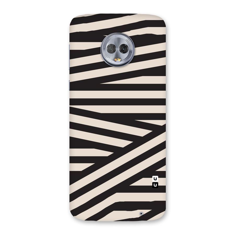 Monochrome Lines Back Case for Moto G6 Plus