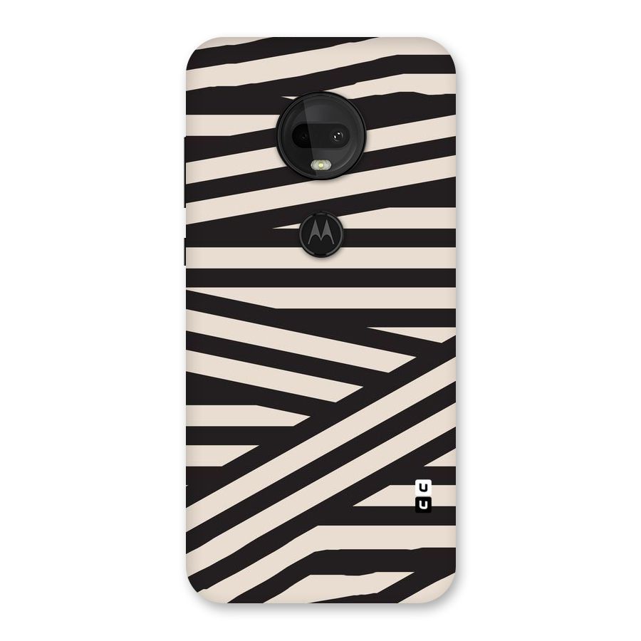 Monochrome Lines Back Case for Moto G7