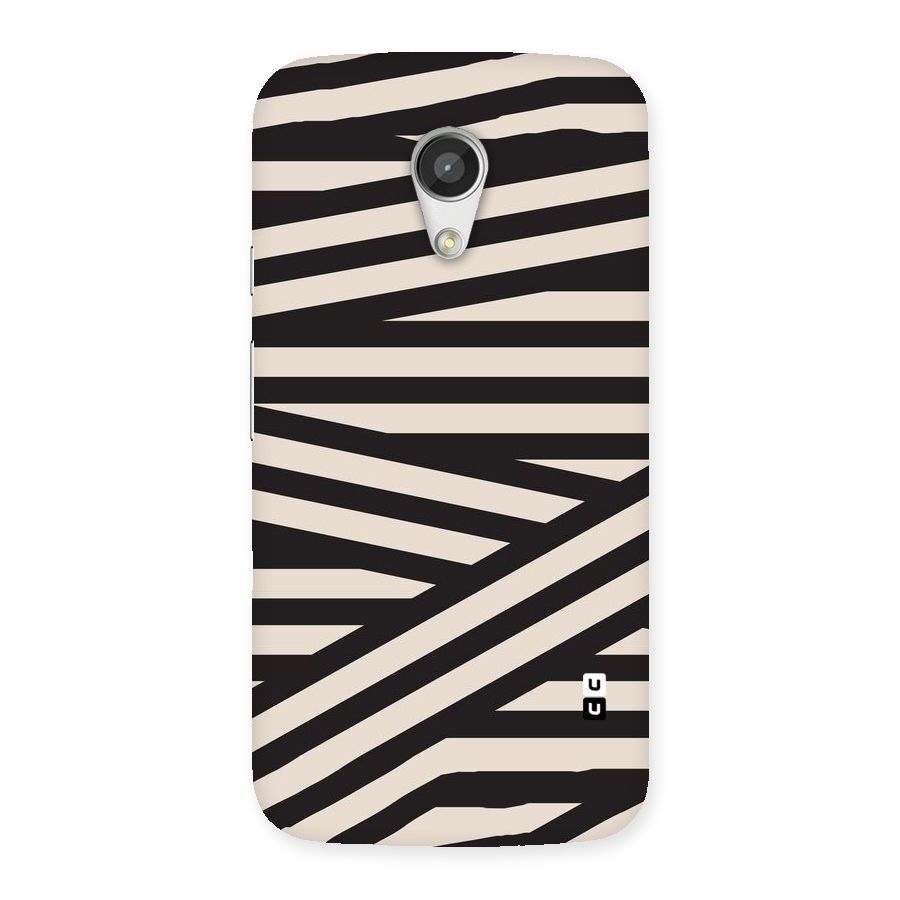 Monochrome Lines Back Case for Moto G 2nd Gen