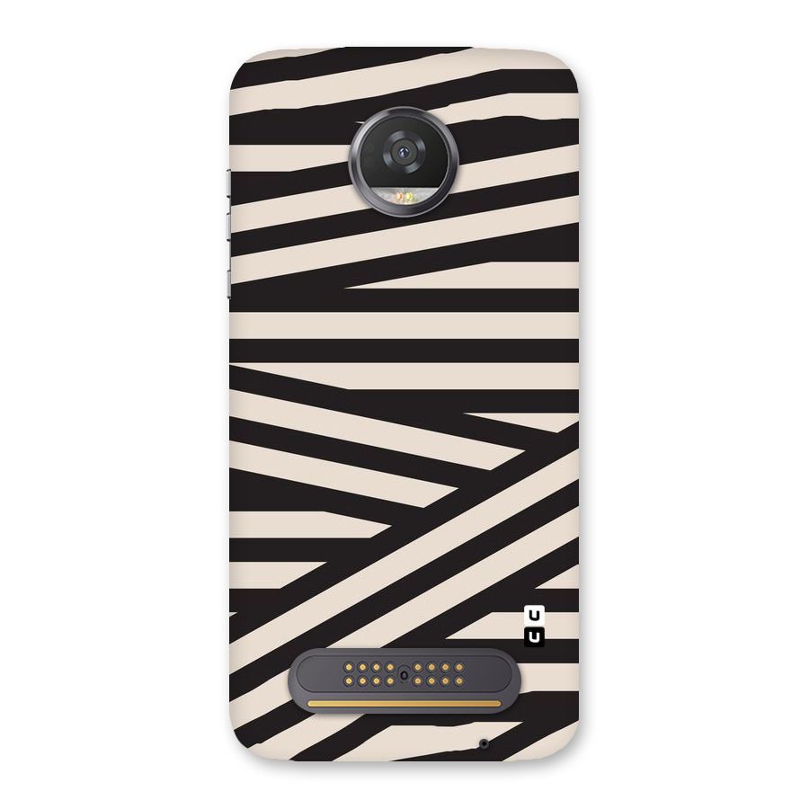 Monochrome Lines Back Case for Moto Z2 Play