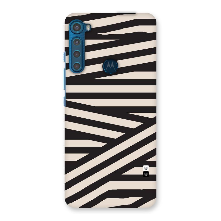 Monochrome Lines Back Case for Motorola One Fusion Plus