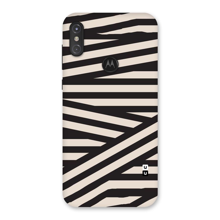 Monochrome Lines Back Case for Motorola One Power