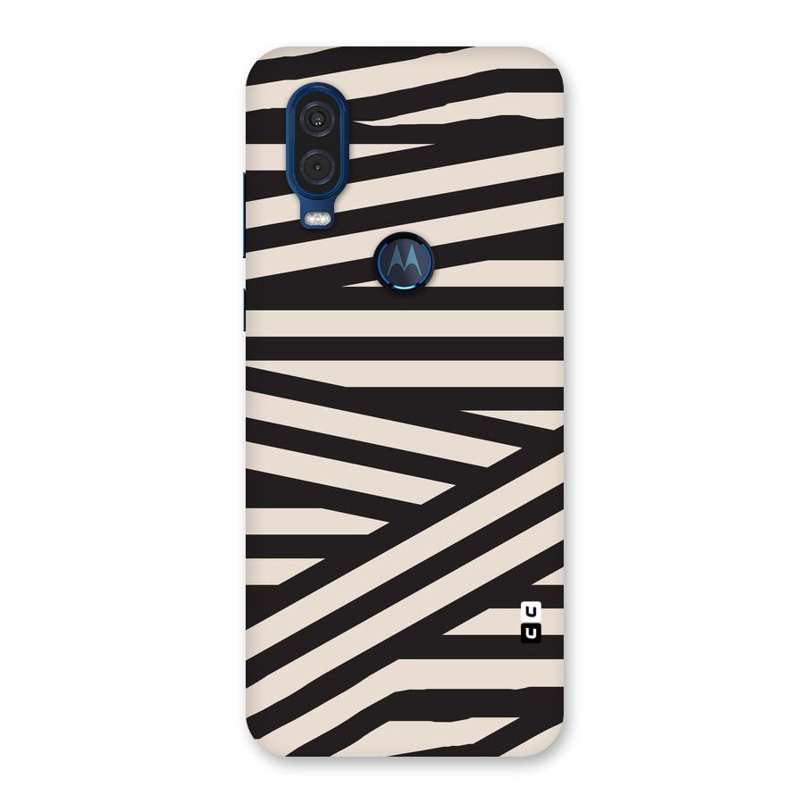 Monochrome Lines Back Case for Motorola One Vision