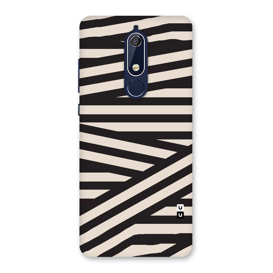 Monochrome Lines Back Case for Nokia 5.1