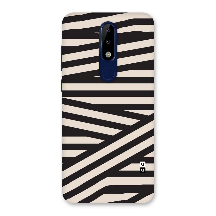 Monochrome Lines Back Case for Nokia 5.1 Plus
