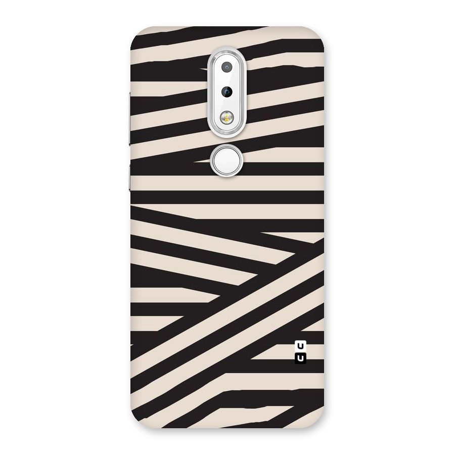 Monochrome Lines Back Case for Nokia 6.1 Plus