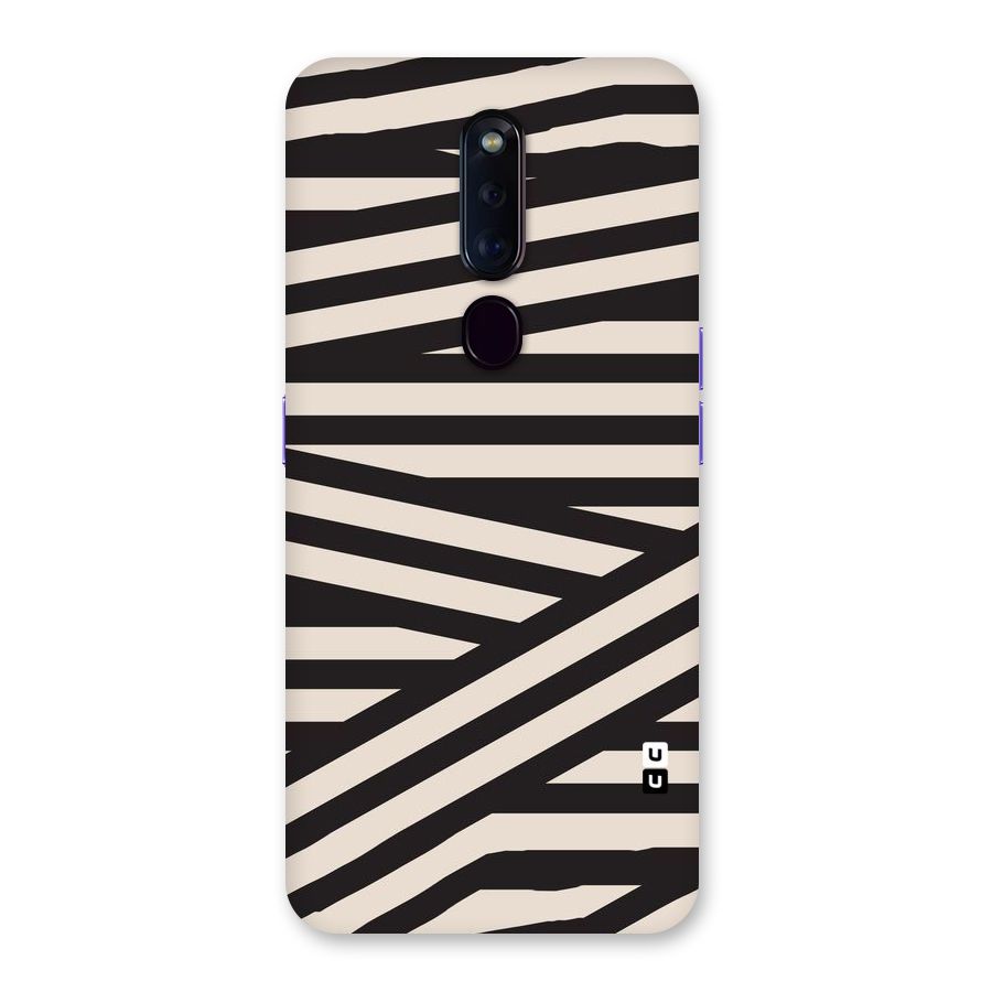 Monochrome Lines Back Case for Oppo F11 Pro