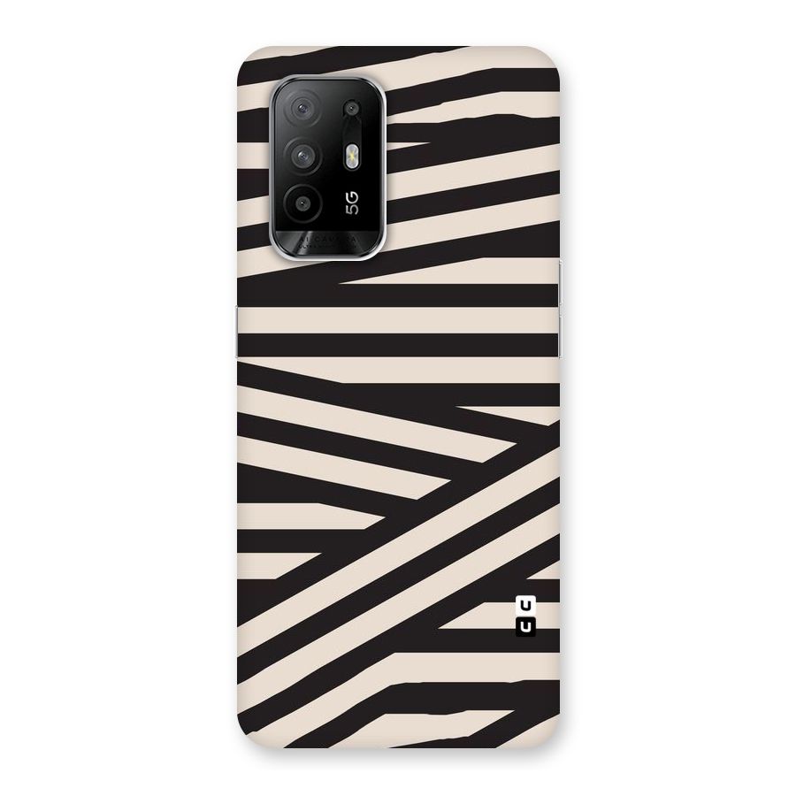 Monochrome Lines Back Case for Oppo F19 Pro Plus 5G