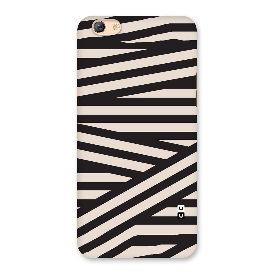 Monochrome Lines Back Case for Oppo F3 Plus